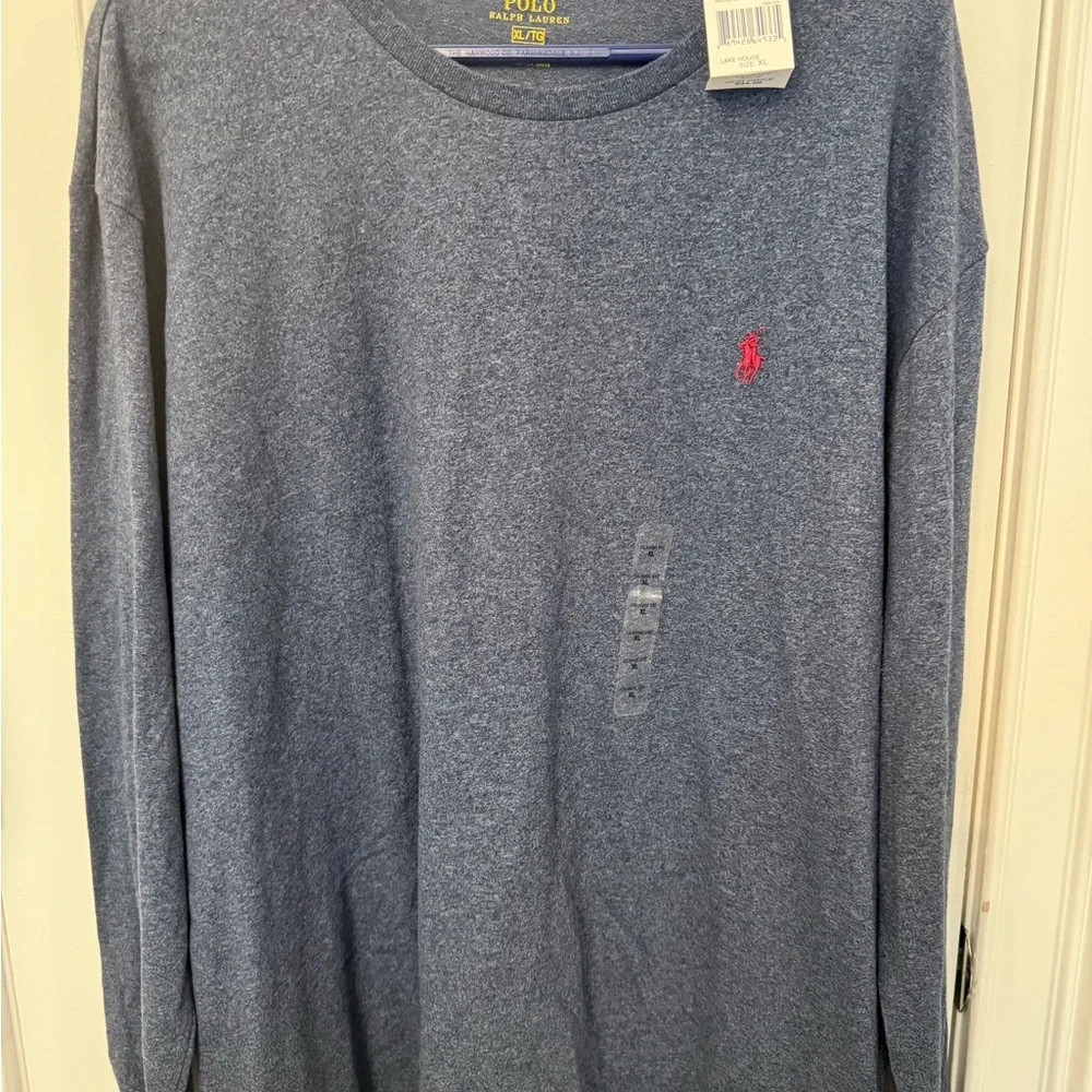 NWT Polo by Ralph Lauren Gray or Blue 100 Percent Cotton Shirt